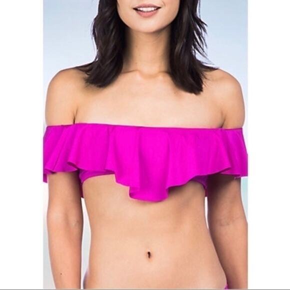 Trina Turk Indo Solids Off The Shoulder Bandeau 8 NWT - Picture 1 of 7